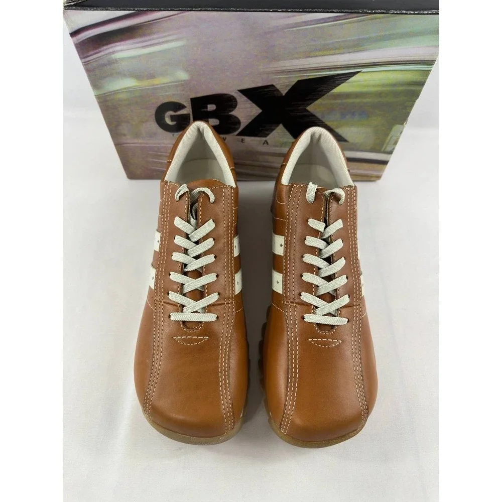 Vintage Y2K GBX Juice Leather Casual Shoes Brown Men's Size 12